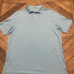 Callaway Sky Blue Patterned Men's Polo Shirt